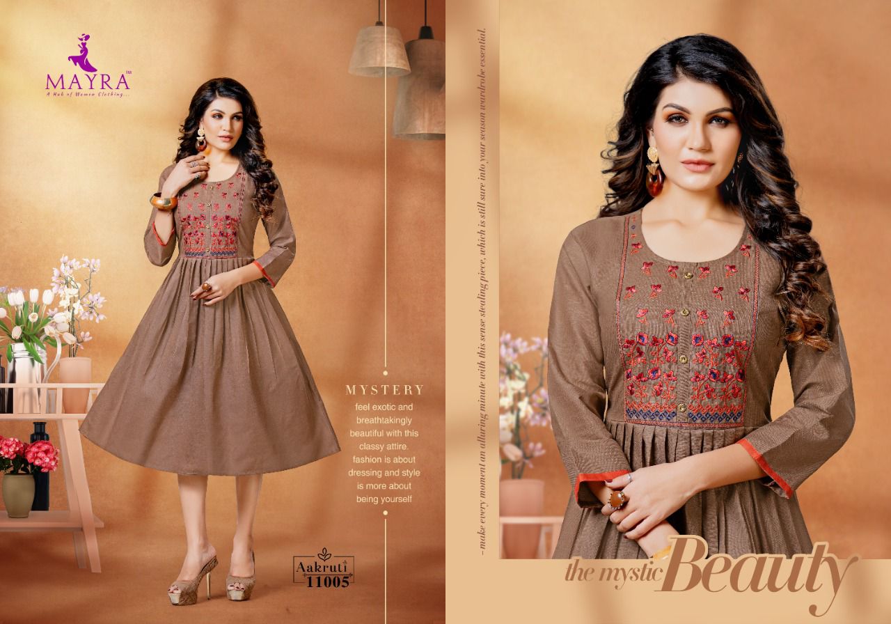 Mayra Aakruti Fancy Heavy Ethnic Wear Latest Designer Kurti Collection